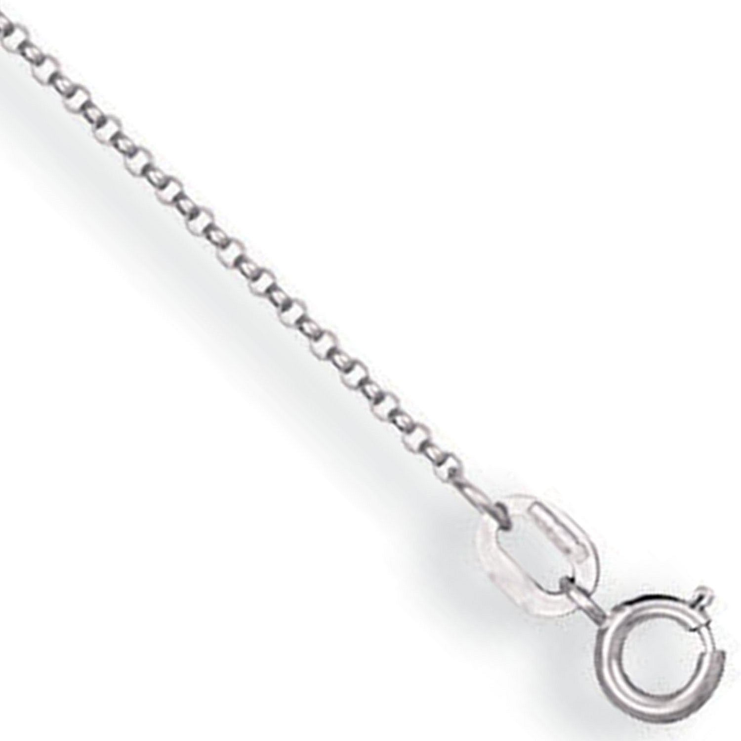 9ct White Gold 1.1mm Micro Belcher Chain