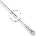 18ct White Gold 1.0mm Traditional Classic Curb Chain