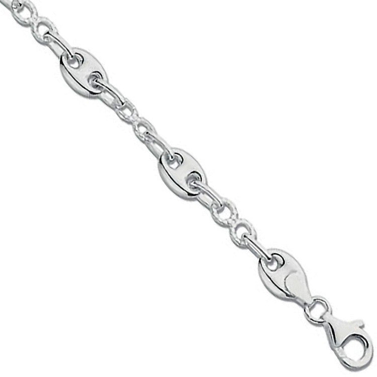 Sterling Silver Fancy Peanut Bracelet
