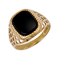 9ct Yellow Gold Basket Side Ring
