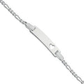 Sterling Silver Heart ID Baby 6" Bracelet