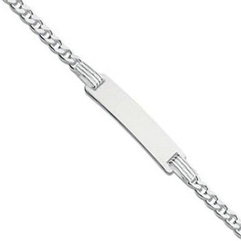 Sterling Silver ID Baby 6"/Ladies 7" Bracelet