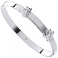 Sterling Silver Expandable Teddy Bears Baby Bangle