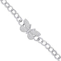 Sterling Silver Cubic Zirconia Butterfly Baby Bracelet