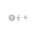 Sterling Silver Round 8.0mm Stud Cubic Zirconia Earrings