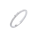 9ct white gold 0.17ct Eternity ring with Baguette in centre