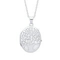 Tree of Life Sterling Silver Oval Locket