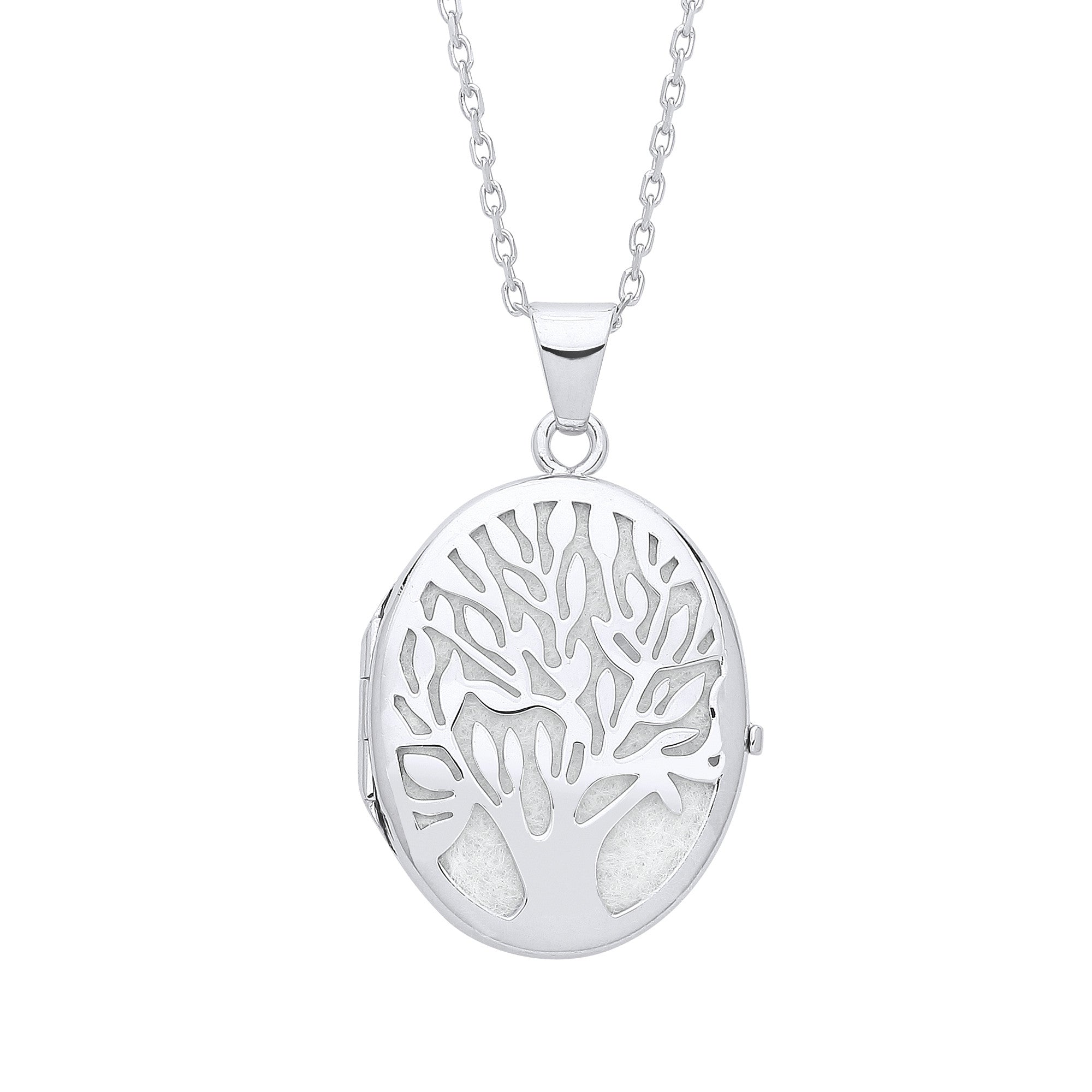 Tree of Life Sterling Silver Oval Locket