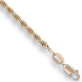 9ct Yellow Gold Hollow Rope Anklet