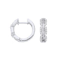 9ct White Gold 0.25ct Curb Huggies