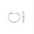 9ct White Gold 0.08ct Rubover Huggies