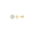18ct Yellow Gold Halo 0.24ctw Diamond Studs