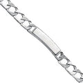 Sterling Silver Plain & Bark Casted Curb ID Baby 6" Bracelet