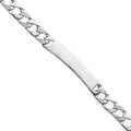 Sterling Silver Plain & Bark Casted Curb ID Baby 6" Bracelet