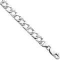 Sterling Silver Plain & Bark Casted Curb Baby 6" Bracelet