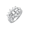 18ct White Gold 2.00ctw Diamond Boat/Cluster Ring