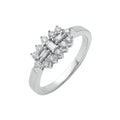 18ct White Gold 0.50ctw Diamond Boat/Cluster Ring