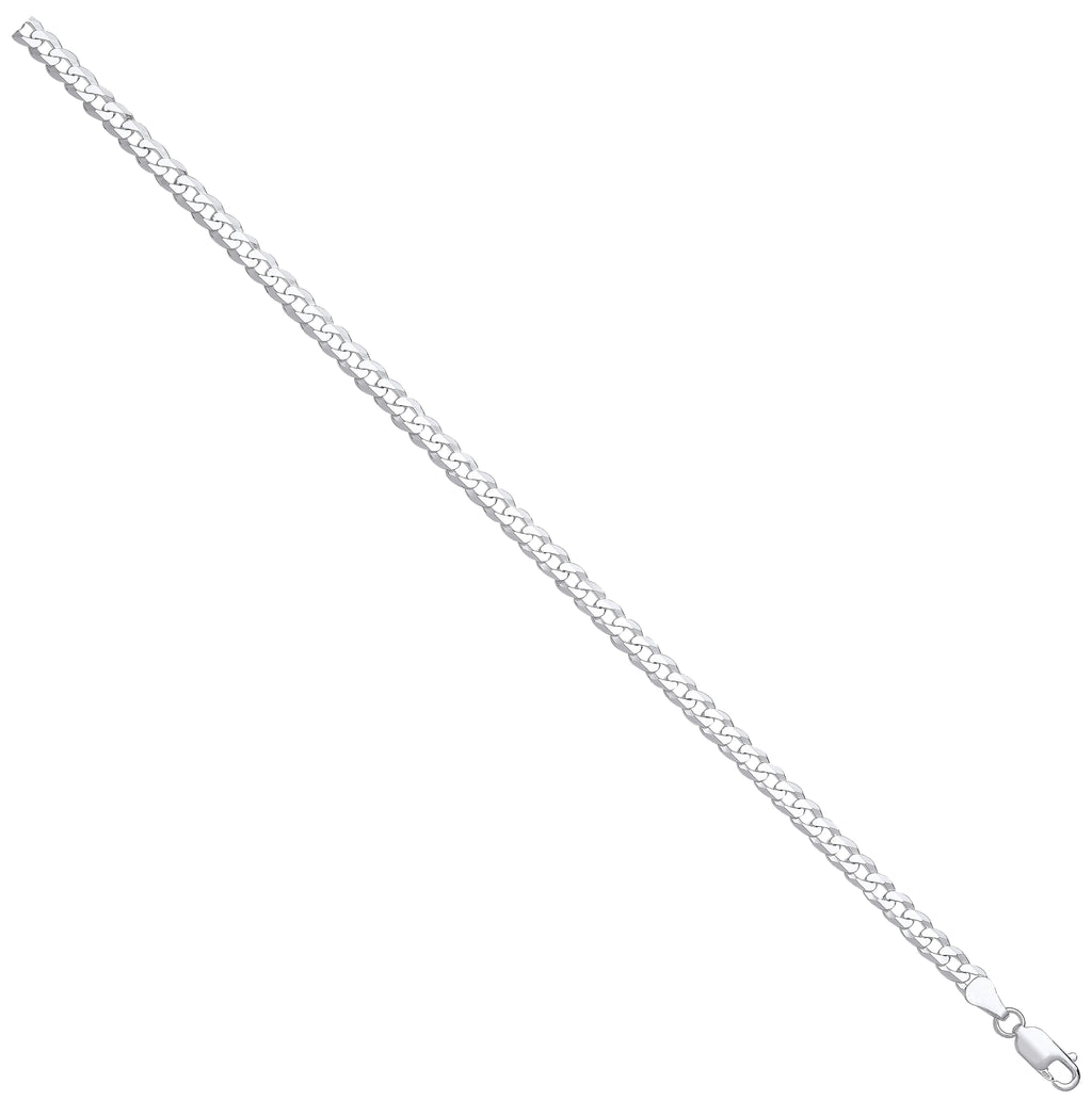 Sterling Silver 5.3mm Economy Flat Curb Chain