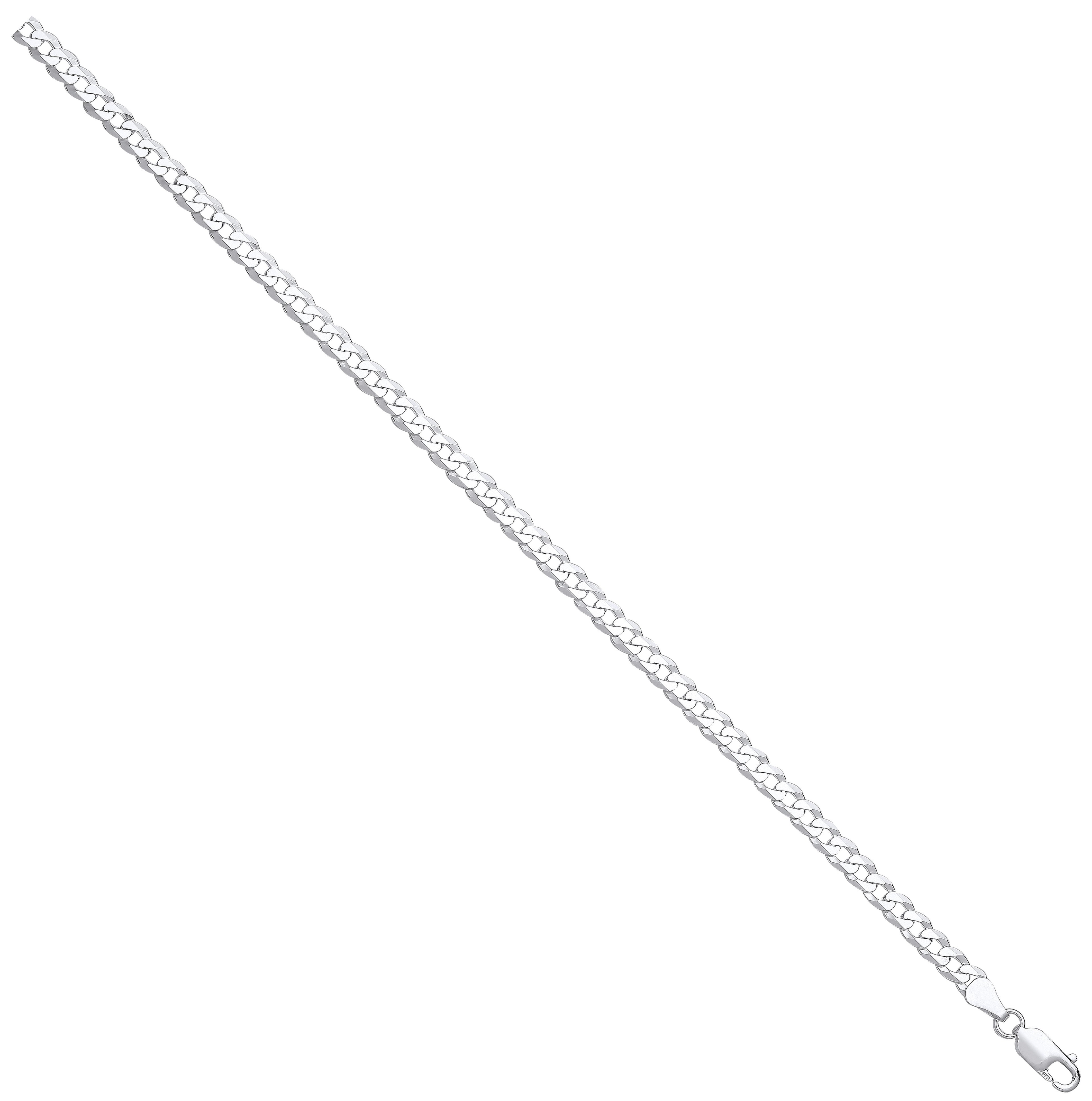 Sterling Silver 5.3mm Economy Flat Curb Chain