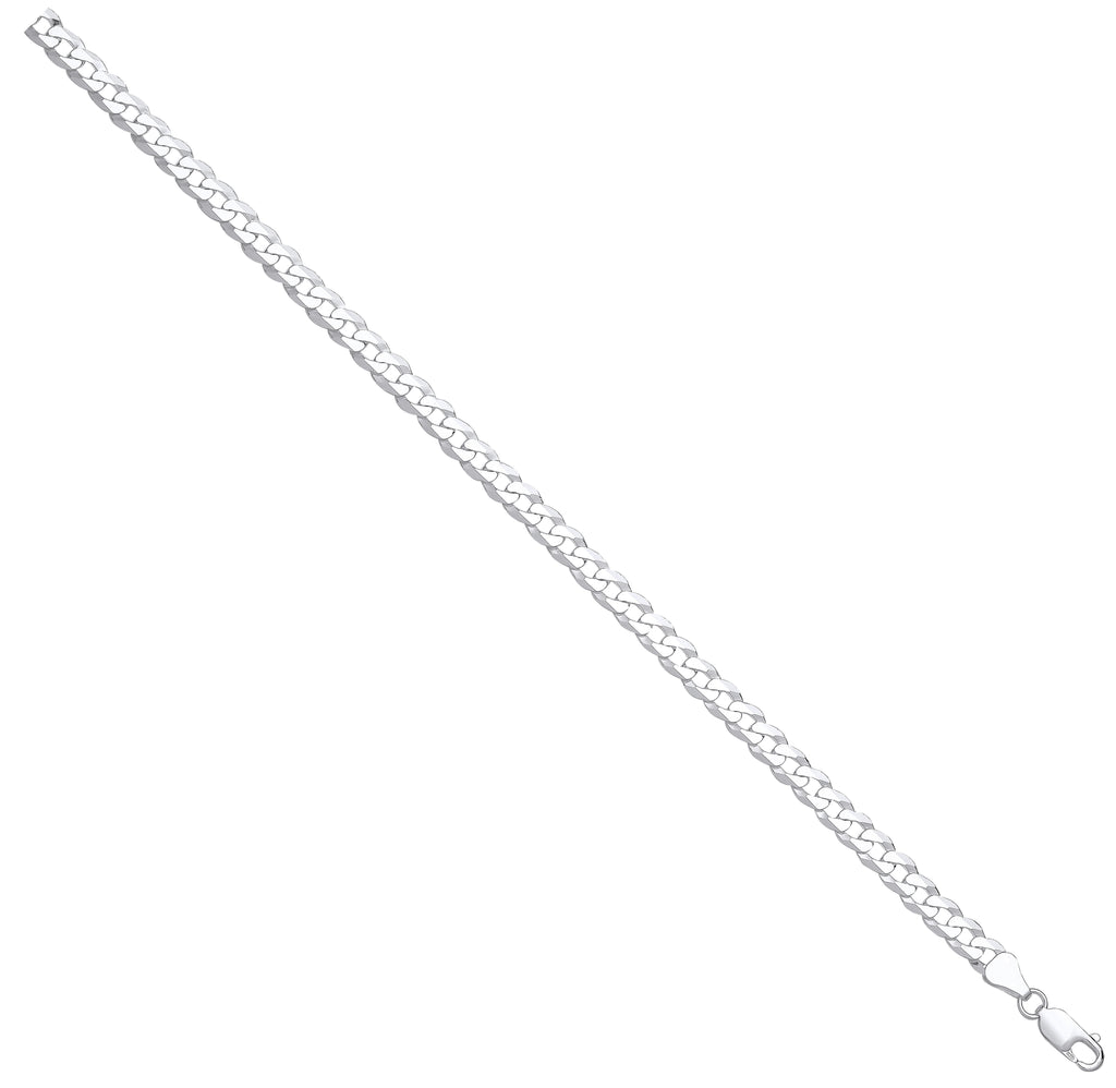 Sterling Silver 6.3mm Economy Flat Curb Chain