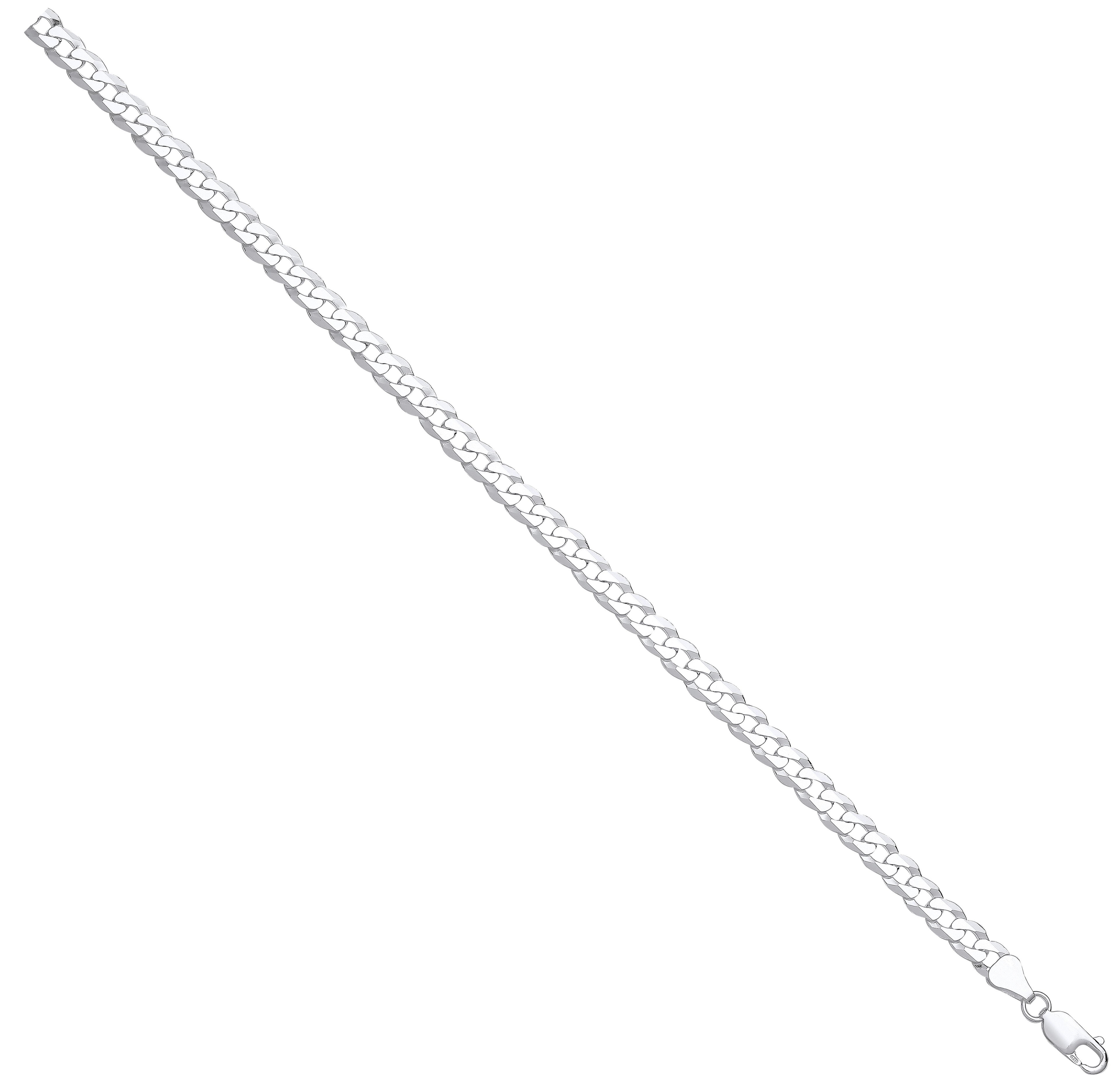 Sterling Silver 6.3mm Economy Flat Curb Chain