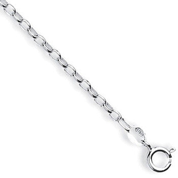 Sterling Silver Oval Belcher Anklet