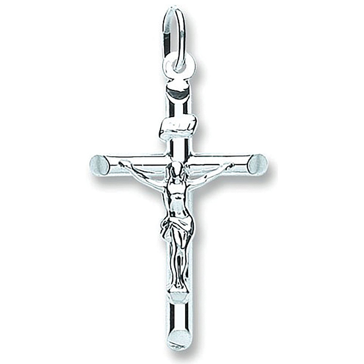 Sterling Silver Tubed Crucifix