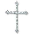 Sterling Silver Fancy Cubic Zirconia Cross