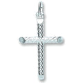 Sterling Silver Fancy Tubed Cross