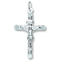 Sterling Silver Fancy Tubed Crucifix