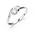 Sterling Silver Claw Set Cubic Zirconia Solitaire Ring