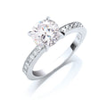 Sterling Silver Claw Set Cubic Zirconia Solitaire Ring