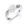 Sterling Silver Cubic Zirconia Cluster Ring