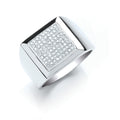 Sterling Silver Gents Cubic Zirconia Ring