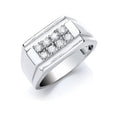 Sterling Silver Gents Cubic Zirconia Ring