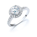 Sterling Silver Claw Set Cubic Zirconia Solitaire Ring