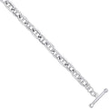 Sterling Silver 6mm Anchor chain T-Bar Ladies Bracelet