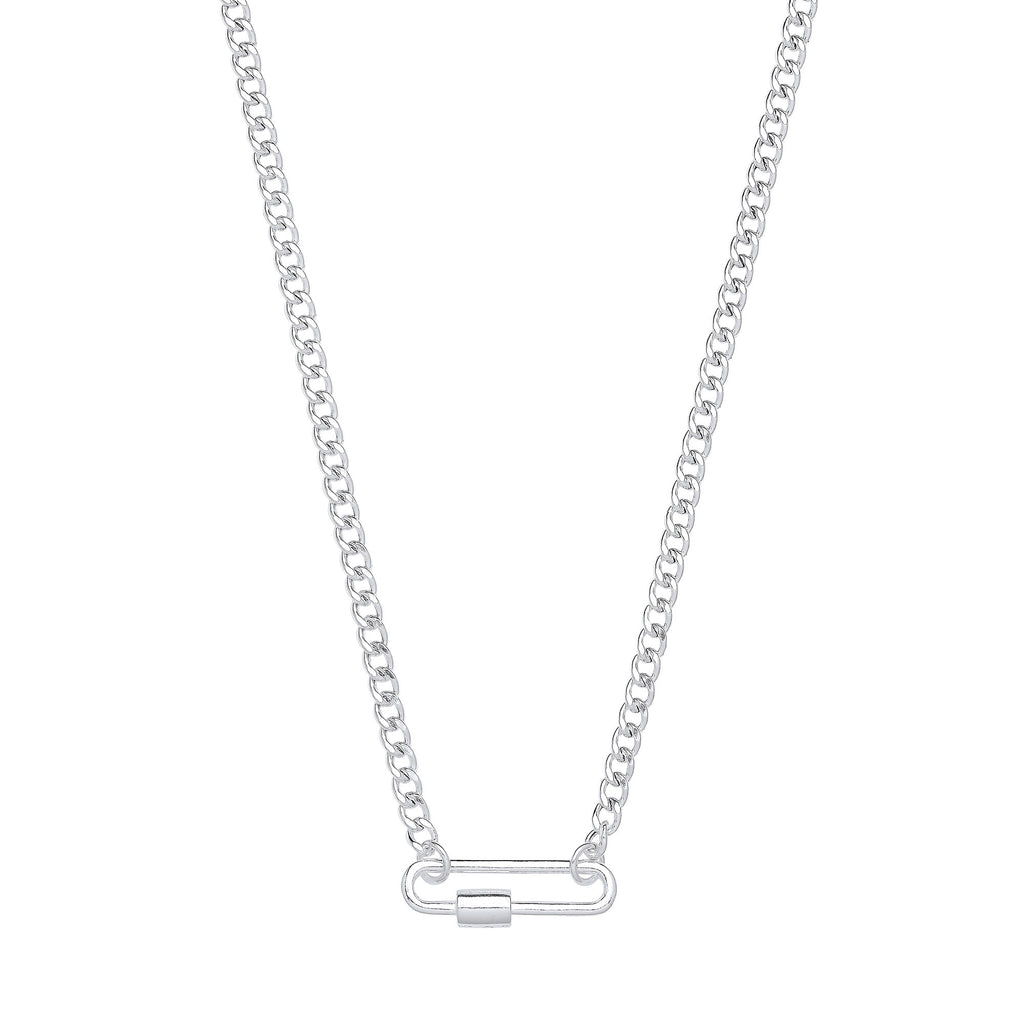 Sterling Silver Screw Clasp Paper Clip Necklace/Bracelet