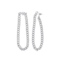 Sterling Silver Curb Chain Drop Ear Cuff