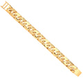 9ct Yellow Gold 16mm Plain & Engraved Anchor Large Link Gents Bracelet