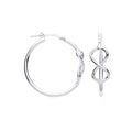 Sterling Silver Infinity 28mm Hoop Earrings