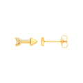 9ct Yellow Gold Tiny Arrow Studs