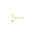 9ct Yellow Gold Claw set Cubic Zirconia Nose Pin Stud