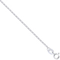 9ct White Gold 0.9mm Diamond Cut Trace Chain