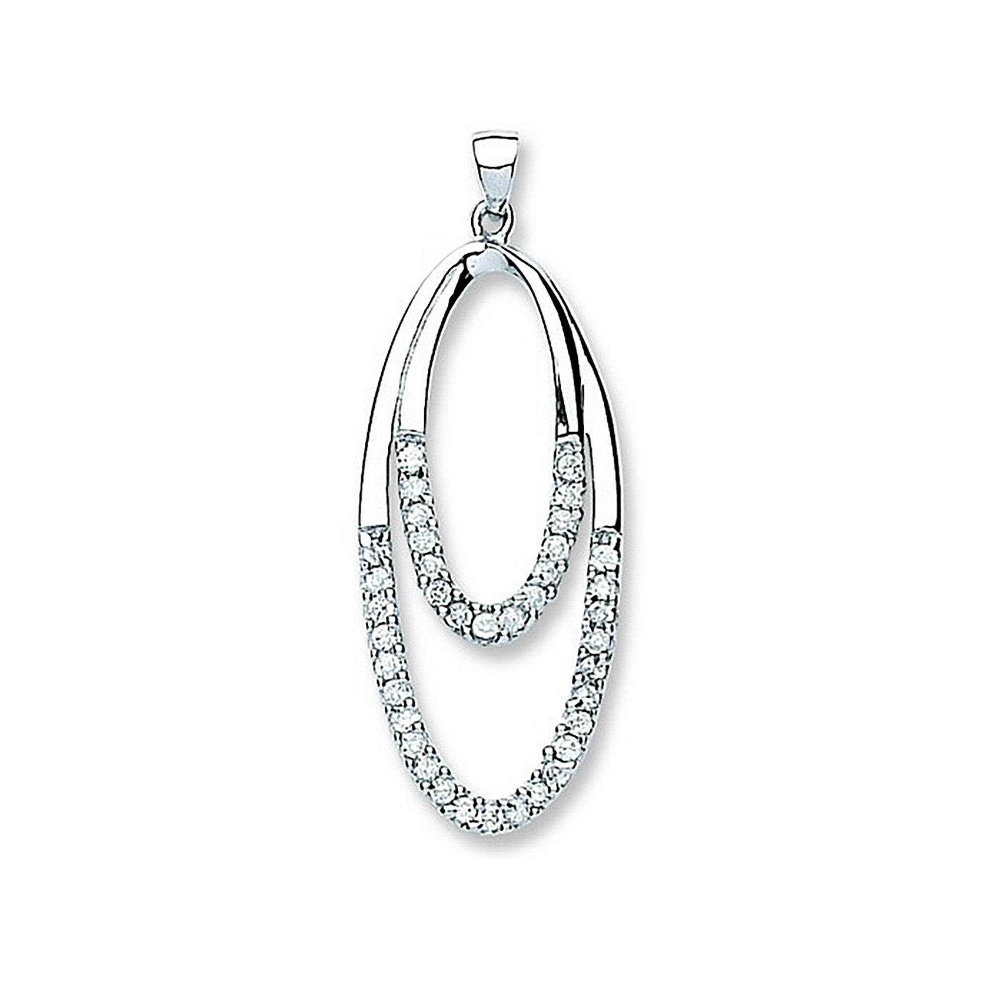 Sterling Silver Fancy Drop Pendant