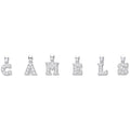 Sterling Silver Cubic Zirconia Initial Pendant