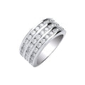 18ct White Gold 3 Rows 1.50ctw Diamond Ring