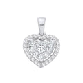 18ct White Gold 0.40ct Diamond Heart Pendant