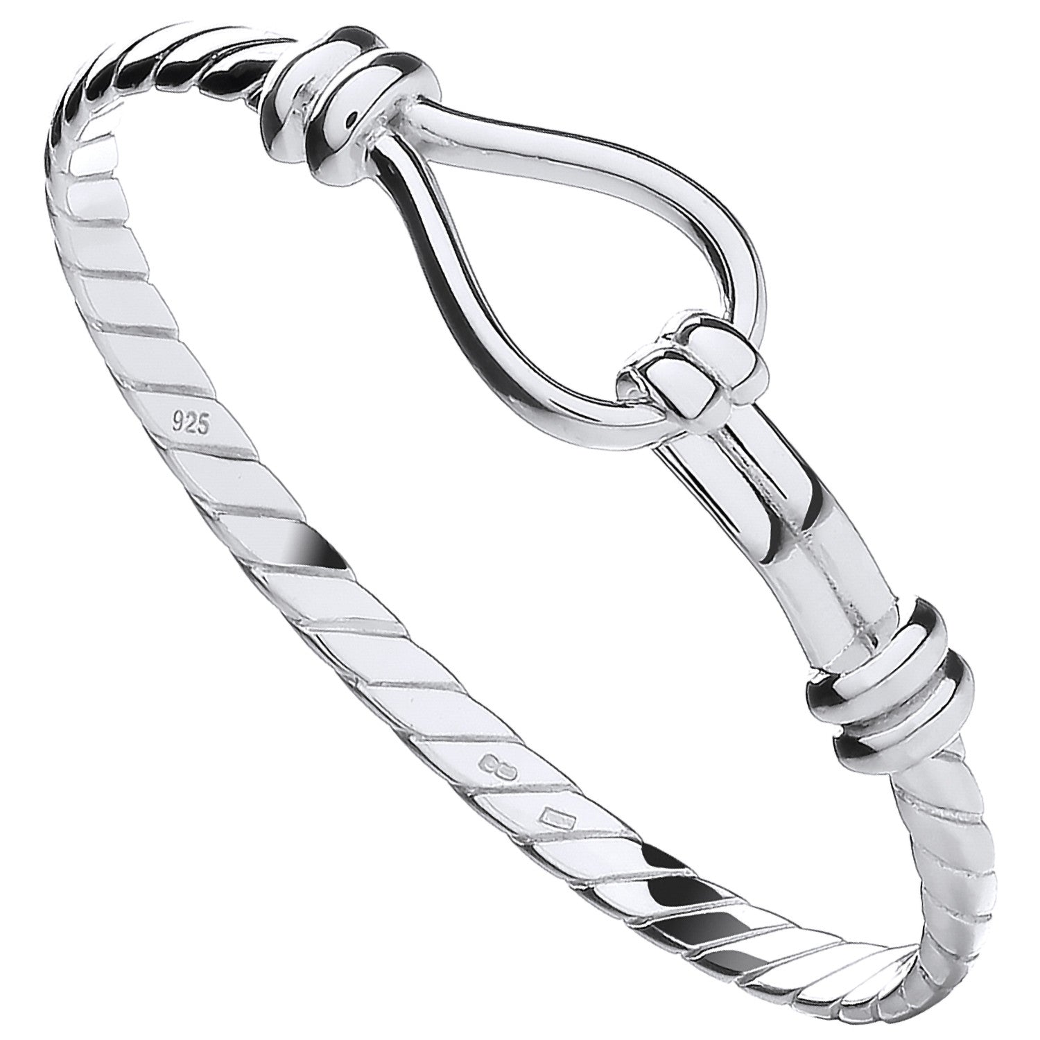 Sterling Silver Hook Baby Bangle