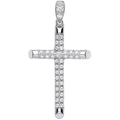 Sterling Silver Large Cubic Zirconia Cross